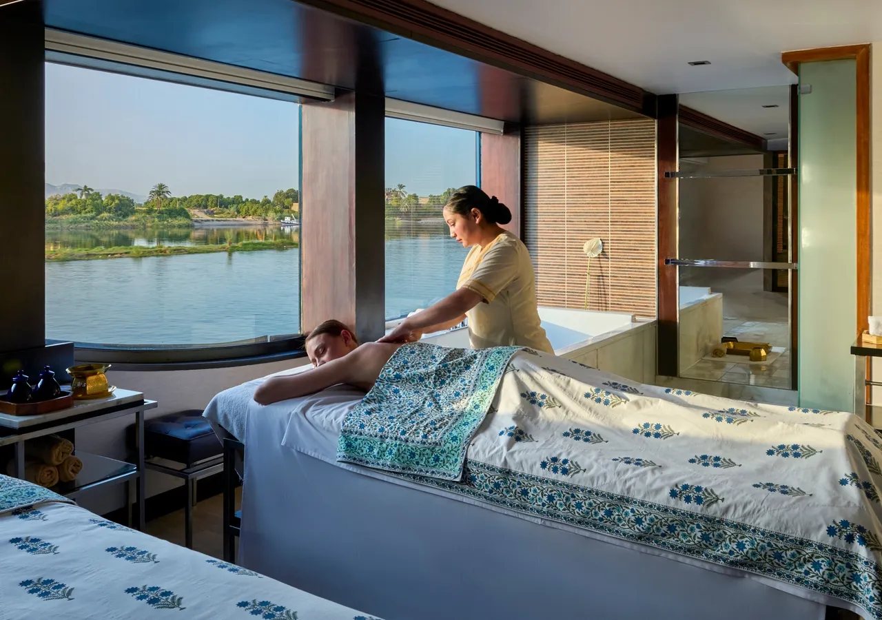 Massage aboard the The Oberoi Zahra, Luxury Nile Cruiser Nile cruise